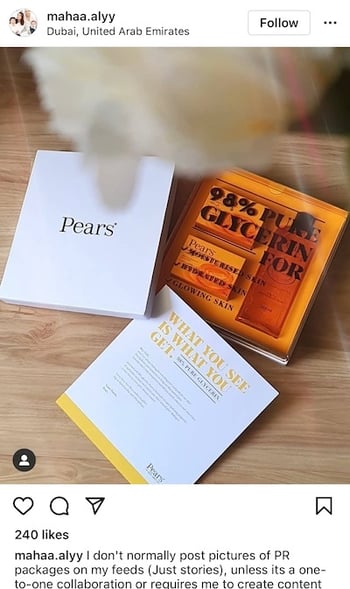 branded stationery example in a PR package