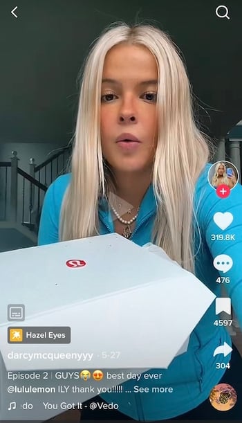 Lululemon PR package example