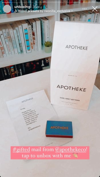 typed thank you pr package note