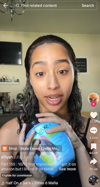 tiktok shop influencer example