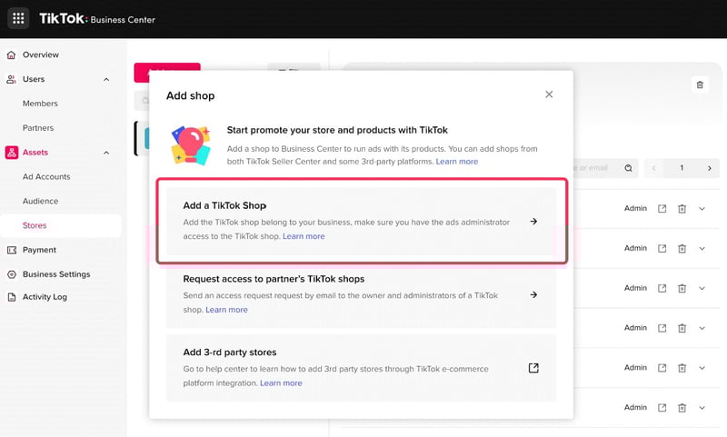 creating a tiktok shop setup
