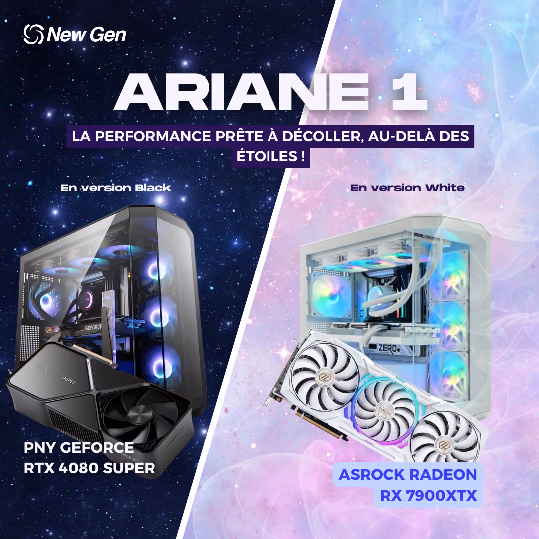 Ariane 1 White et Black RTX 4080 et RX 7900XTX