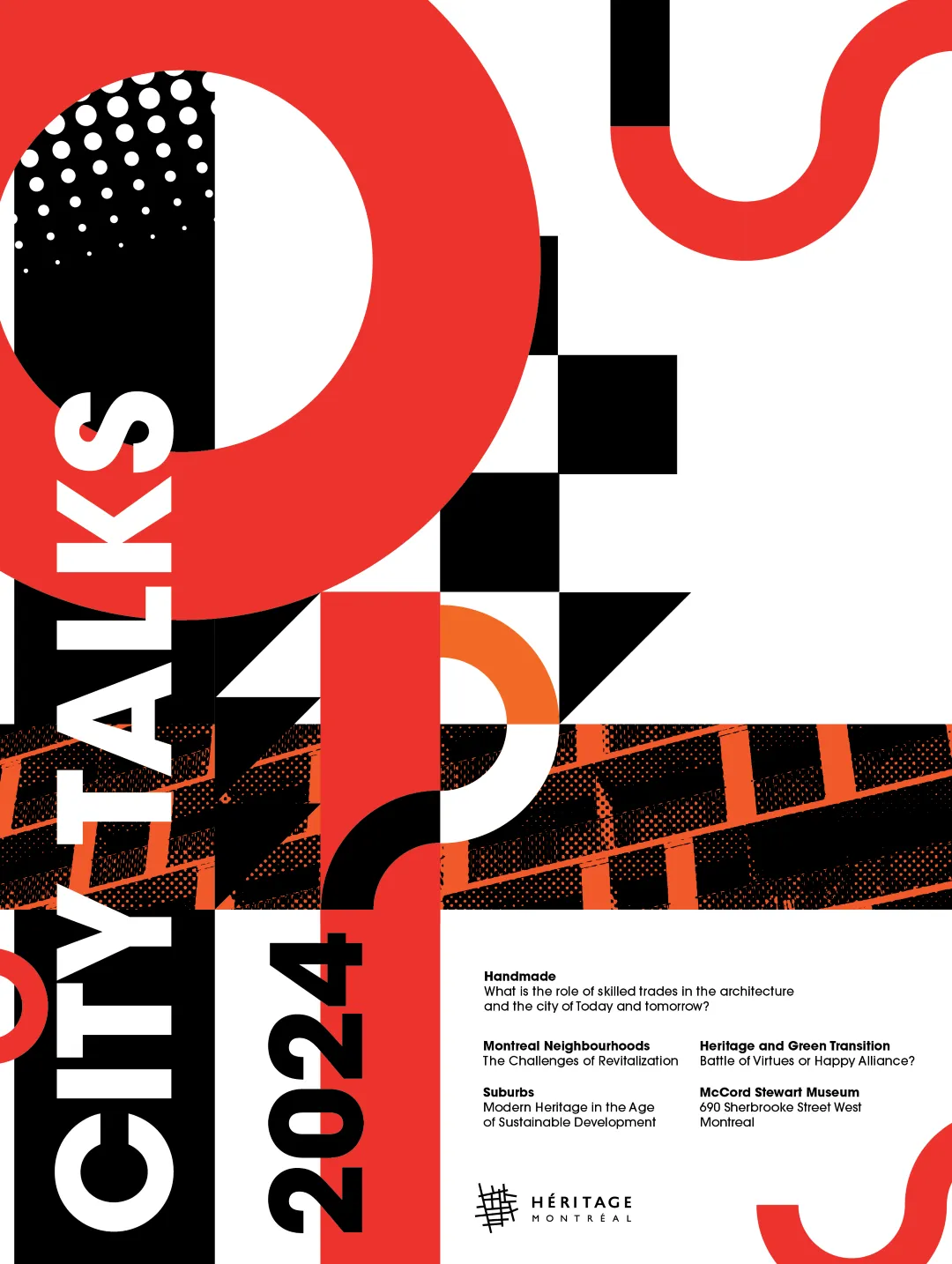 A Poster advertising conference named "City Talks".