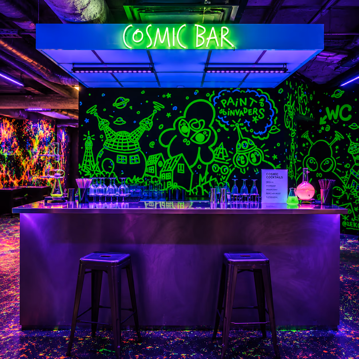 cosmic bar paint invaders