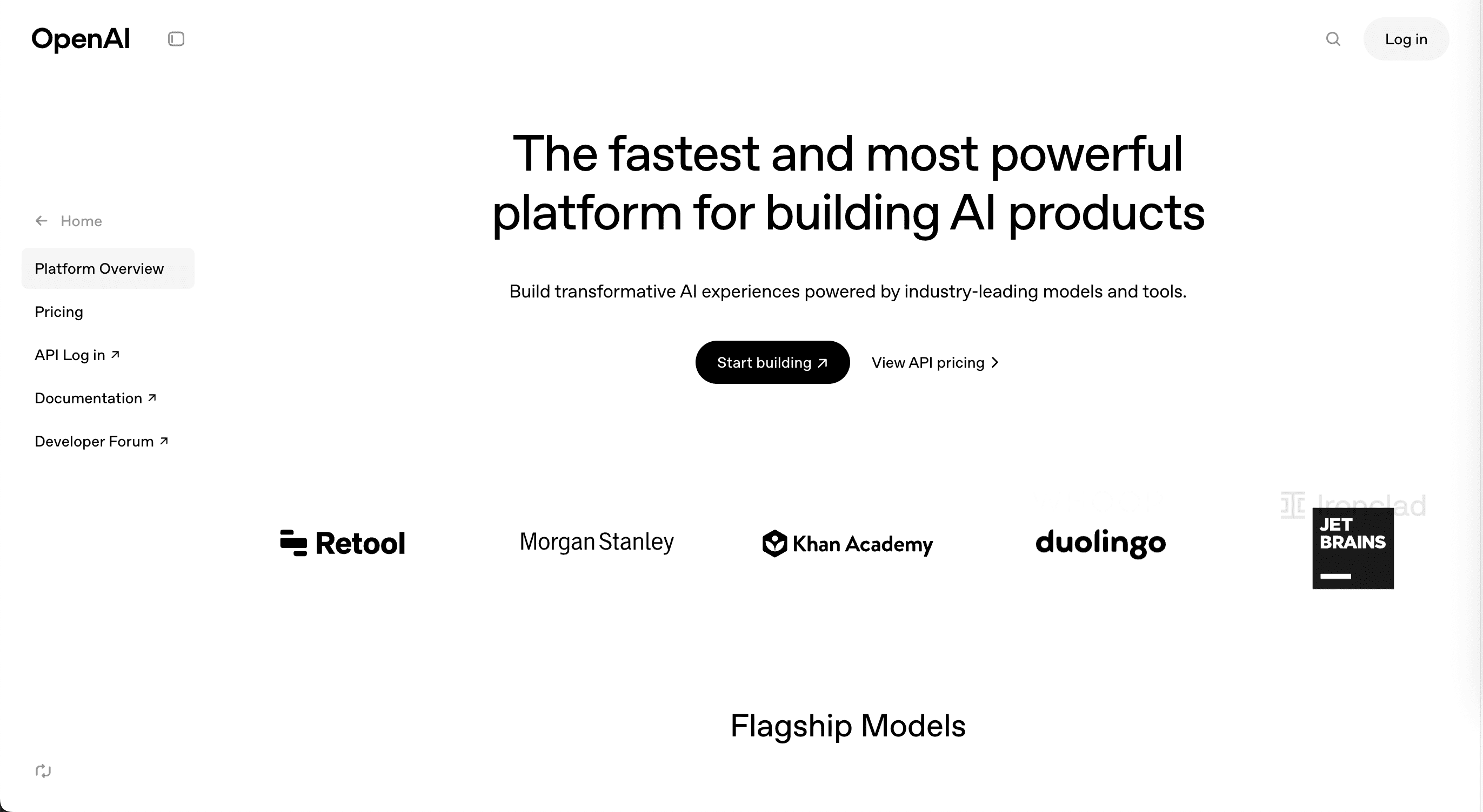 Screenshot of OpenAI Agents SDK webpage with the text "The fastest and most powerful platform for building AI products"