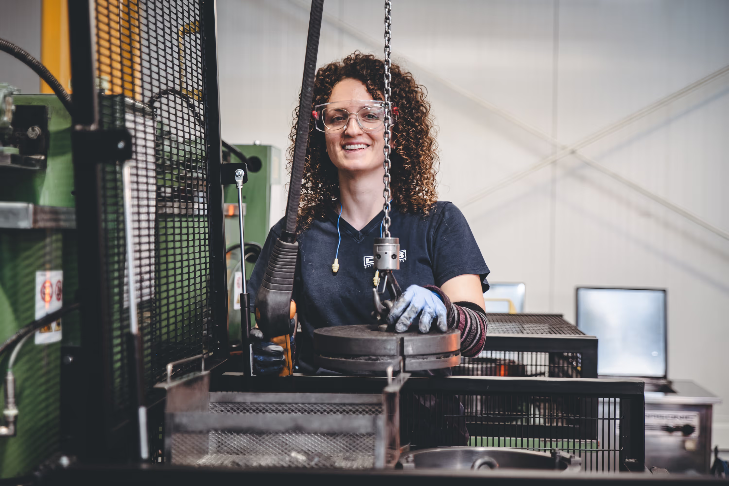 Woman Working in DAB Factory