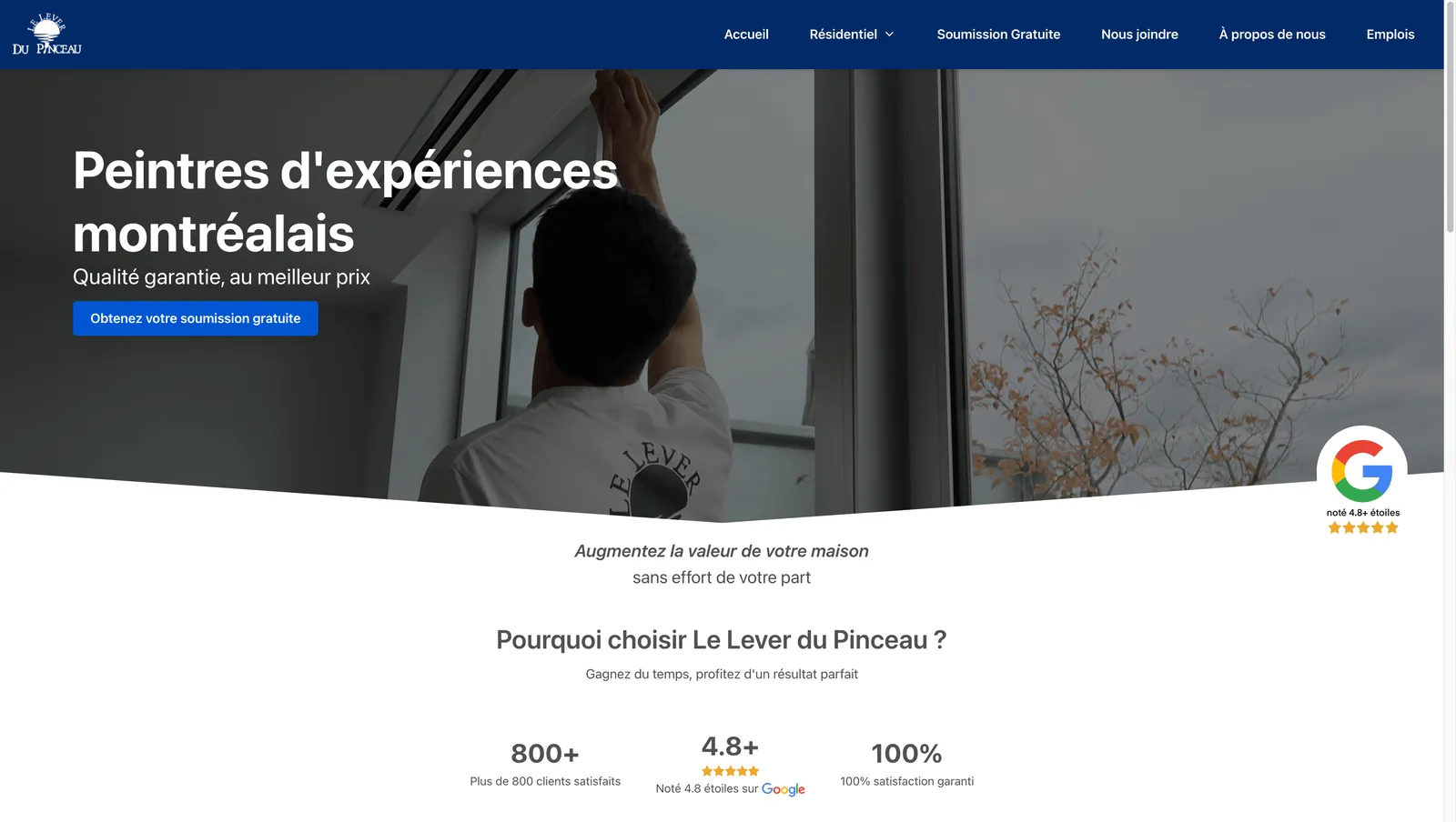 Lever du pinceau