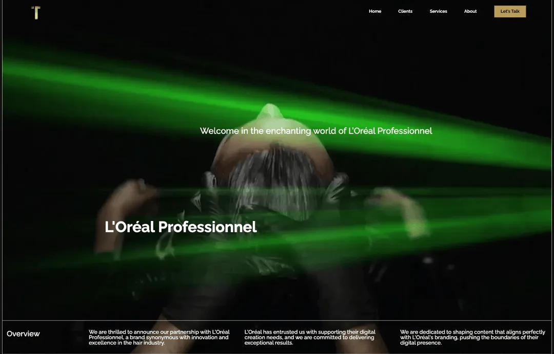 The opal White Landing Page