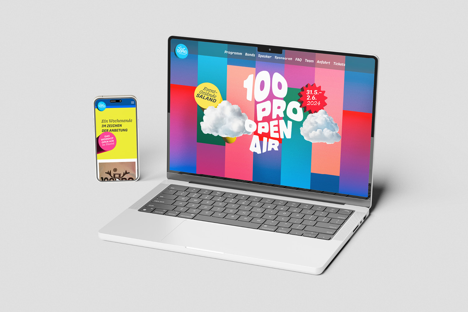 Eventwebseite fürs Openair auf für Mobile optimiert