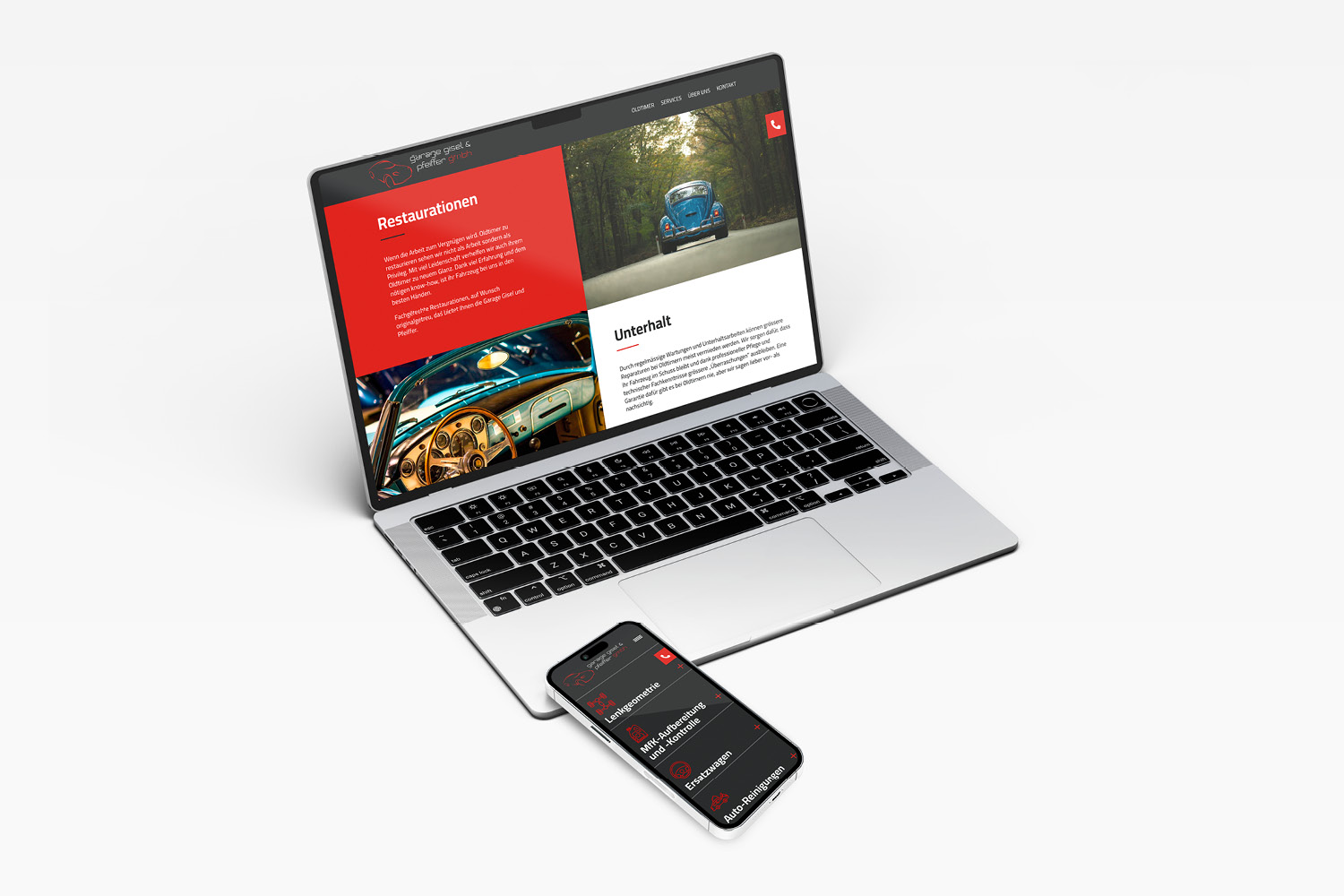 Webseite der Autogarage in Gutenswil