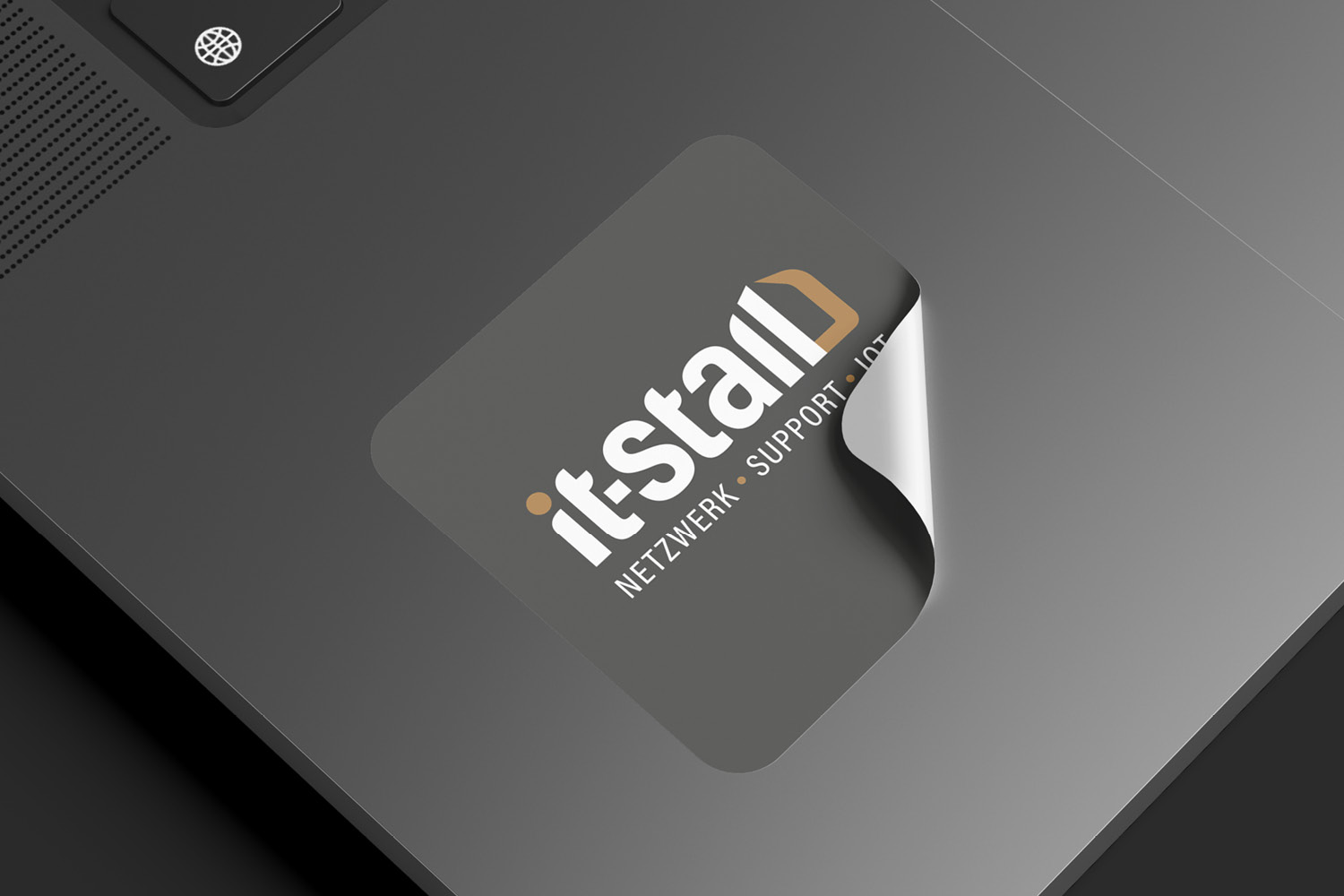 Sticker, Aufkleber designed für Informatikunternehmen