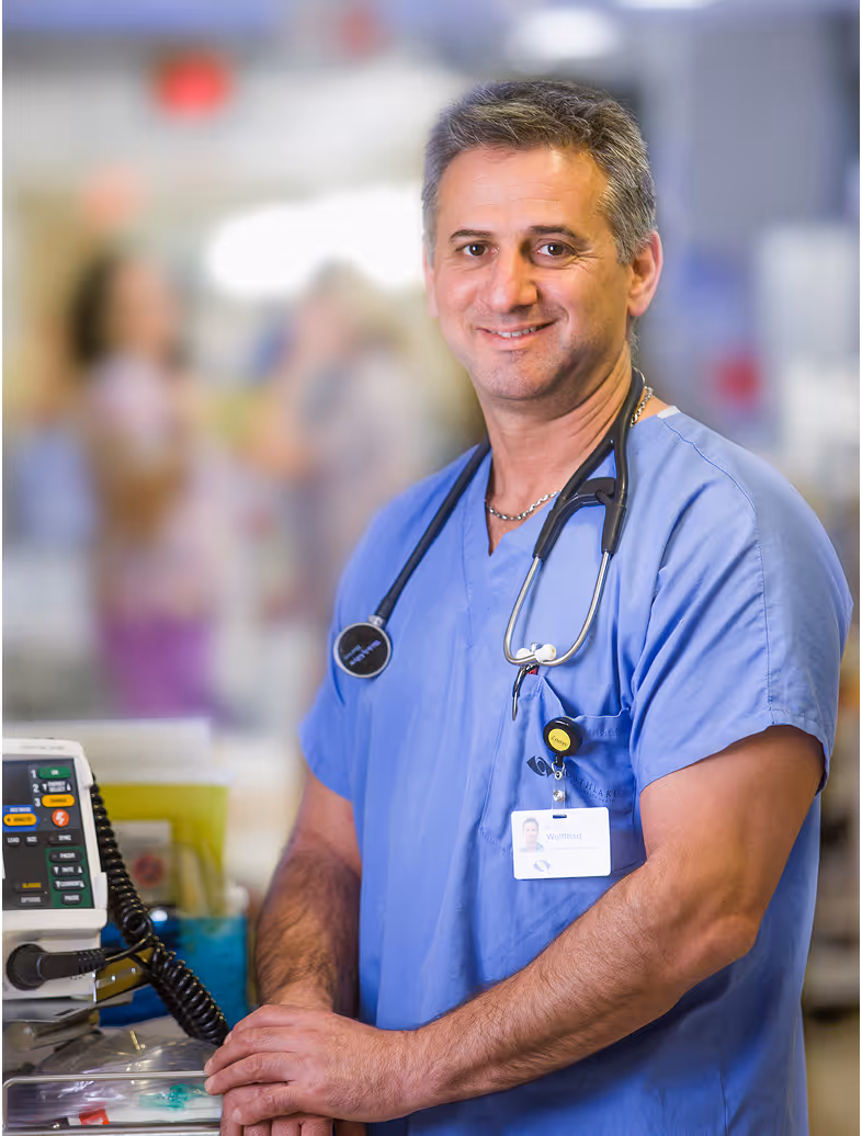 A portrait of Dr. Zaev Wulffhart.