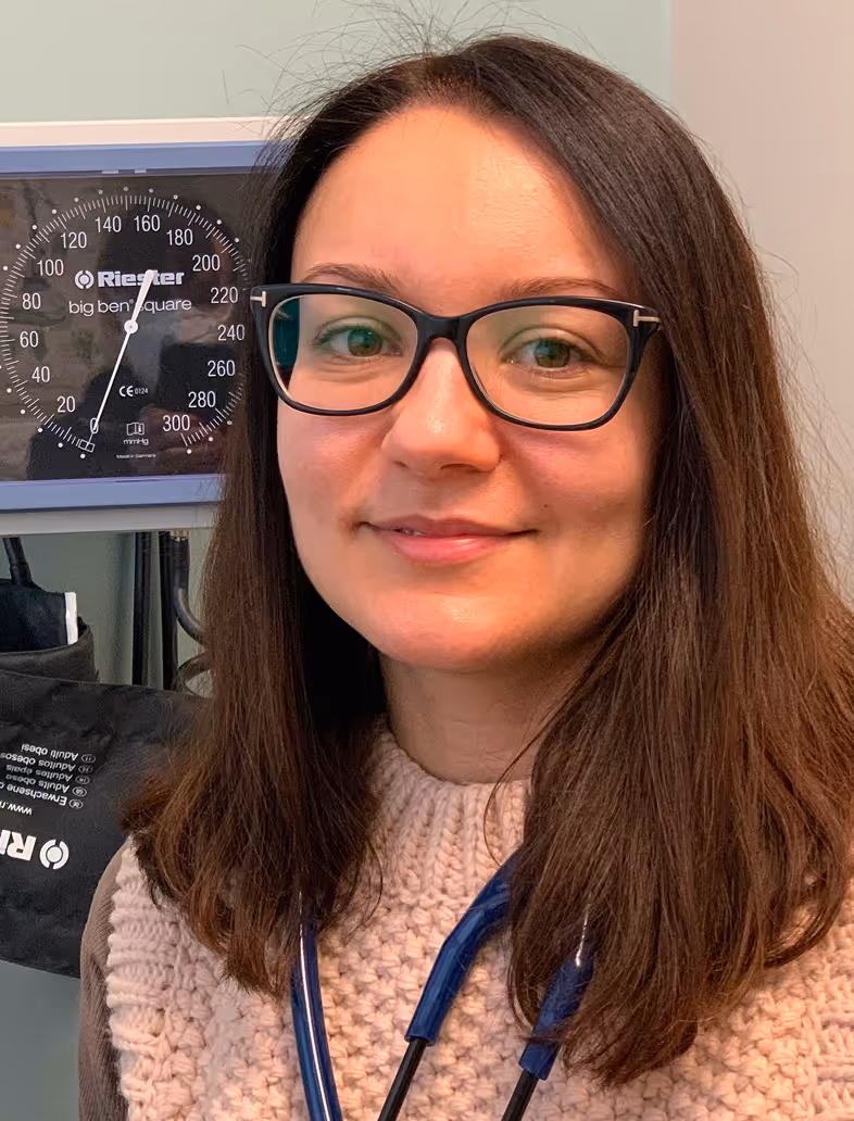 A portrait of Iryna Kotlyar.