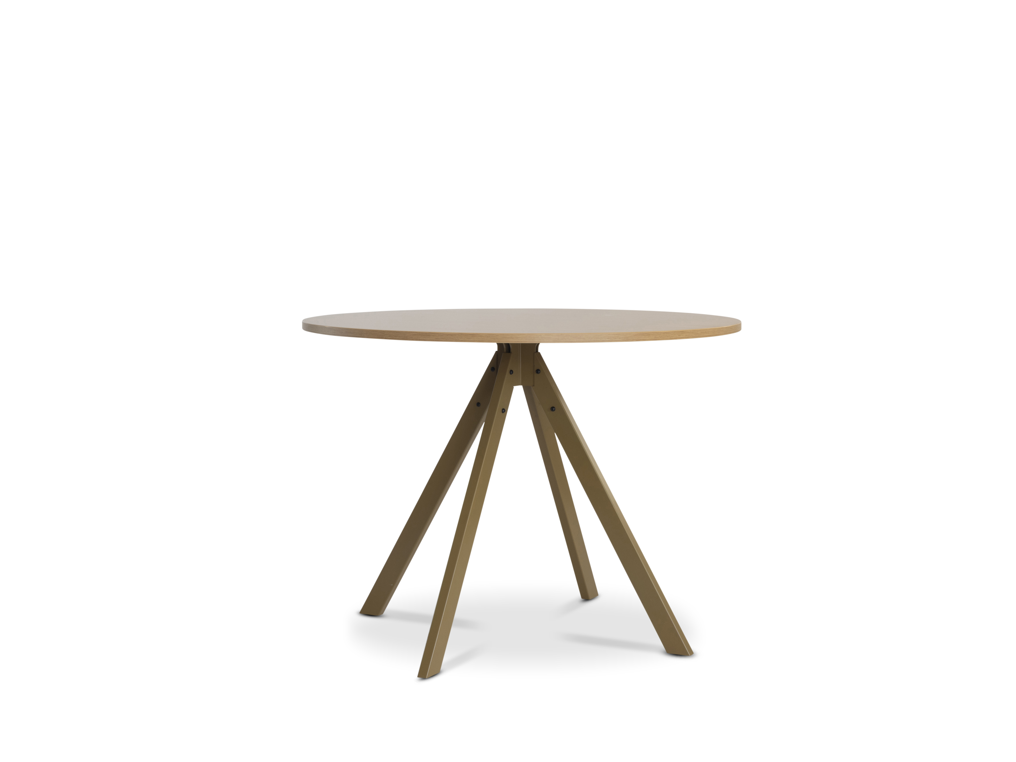 DINA DINING Ø1000 BASE: BLACK  TOP: OAK HPL