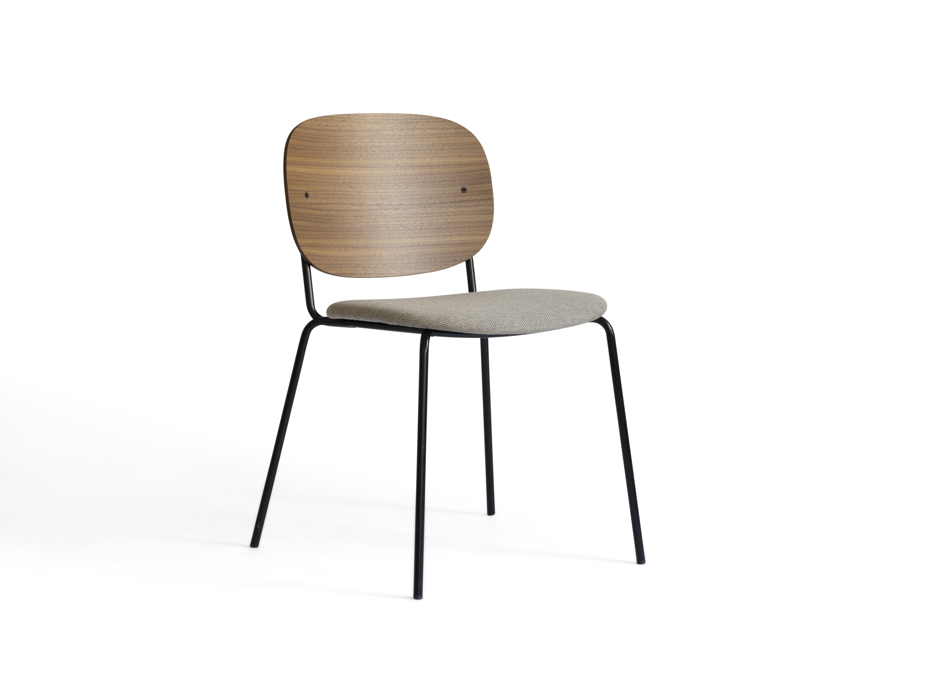 DC-01 FRAME: BLACK UPH SEAT: KVADRAT REWOOL 0218 + VENEER BACKREST: WALNUT 