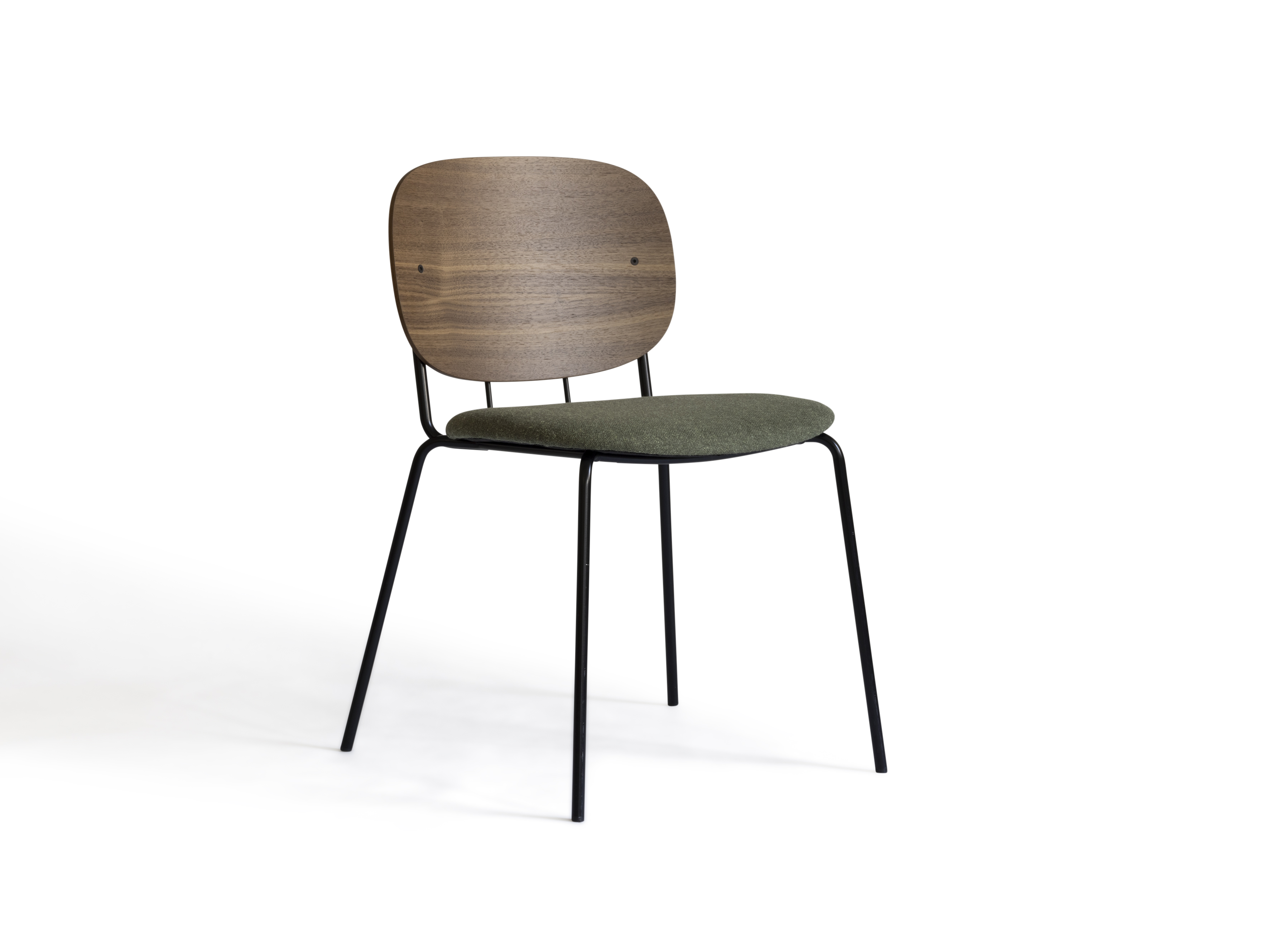 DC-01 FRAME: BLACK UPH SEAT: CAMIRA HEMP HWP21 'HECTARE' + VENEER BACKREST: WALNUT 