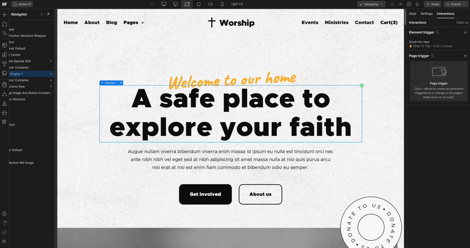 Animations - Worship X Webflow Template