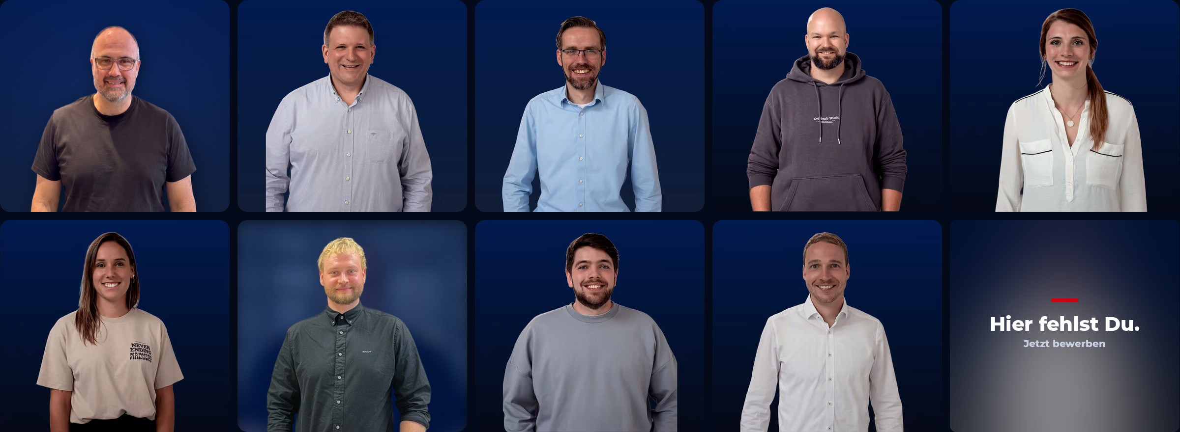 Das SAFETEE-Team: Marc Riegel, Björn Andresen, Jan Peukmann, Michael Wilde, Alessa Pütz, Jennifer Stöckel, Jörn Nieswandt, Max Görbing und Niels Schewe – und ein freier Platz: Hier fehlst Du.