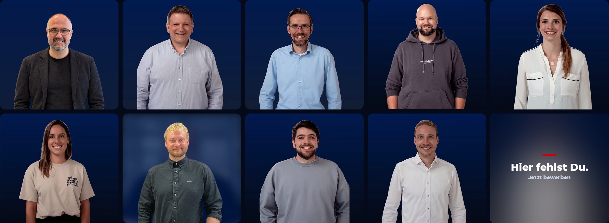 Das SAFETEE-Team: Marc Riegel, Björn Andresen, Jan Peukmann, Michael Wilde, Alessa Pütz, Jennifer Stöckel, Jörn Nieswandt, Max Görbing und Niels Schewe – und ein freier Platz: Hier fehlst Du.