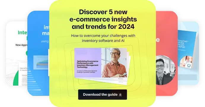 Collage of marketing guide and content assets, including an e-commerce trends lead magnet, showcasing creative and content work