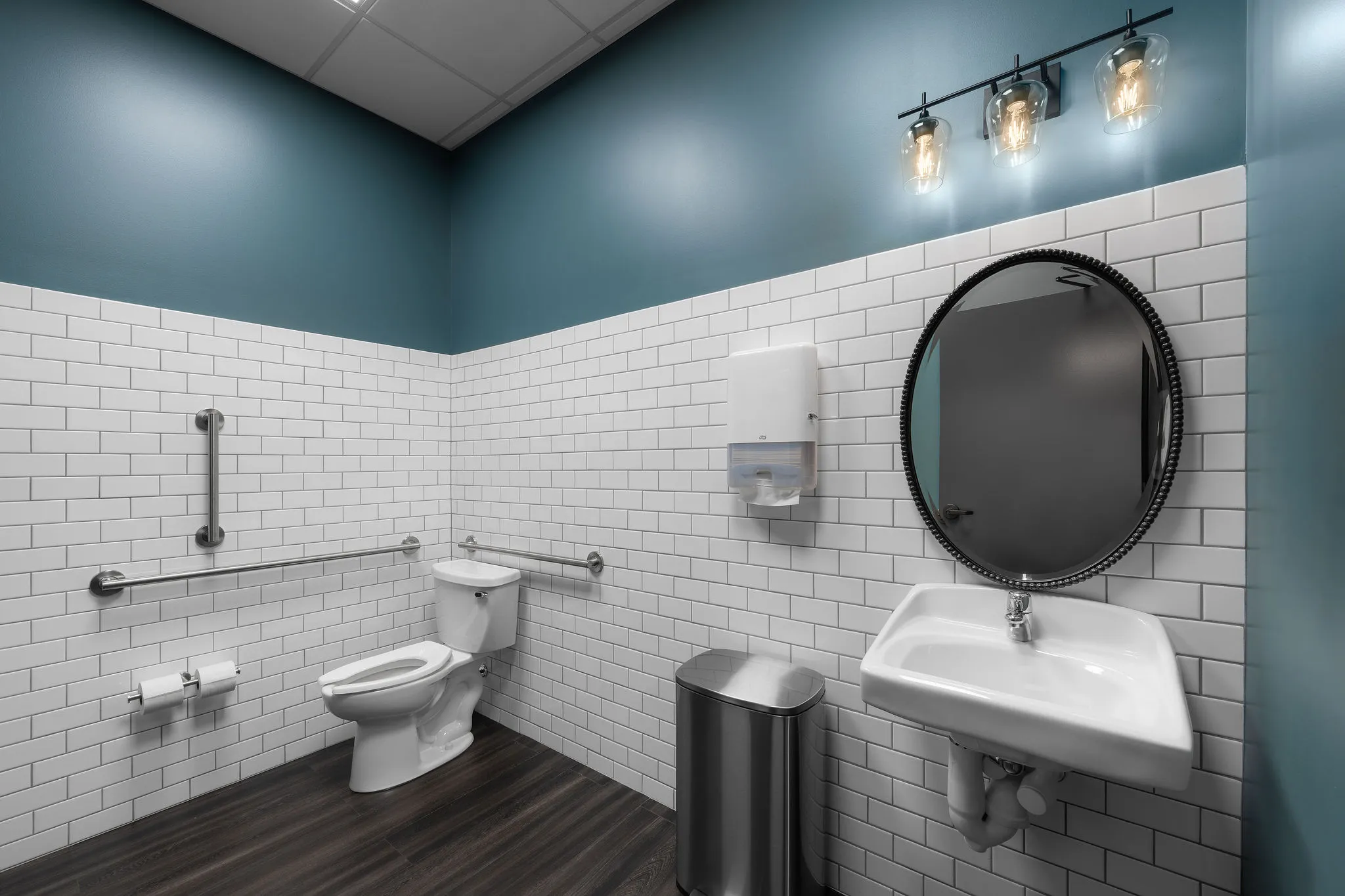 Bathroom interior at IVX Health Crescent Springs, built by Perry Contracting.