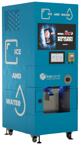 Automat vendingowy Icevend do sprzedaży lodu w kostkach
