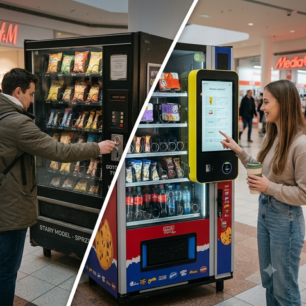 Przykład modernizacji starego automatu vendingowego do nowego