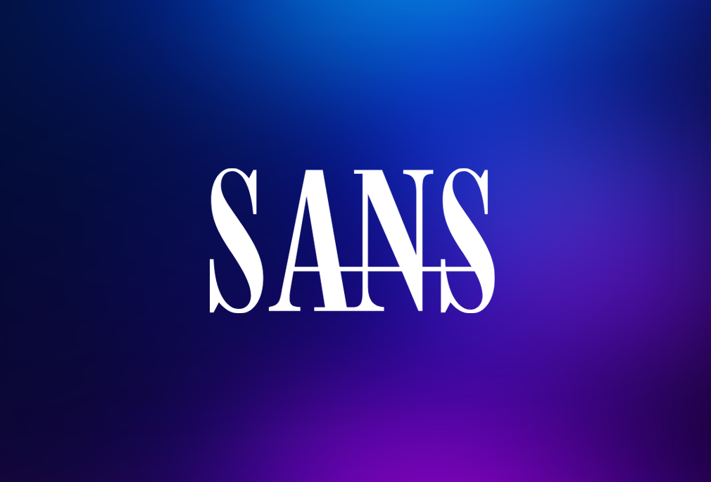 SANS Institute tradeshow booth with branded swag and event materials