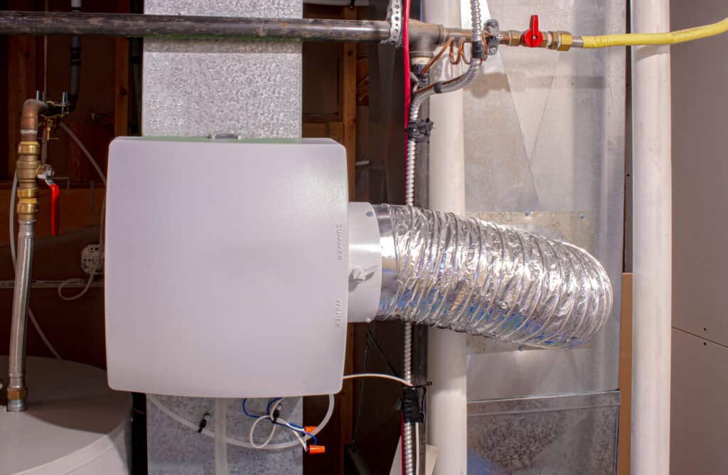 Whole-home humidifier installed in Edmonton home for improved home air quality