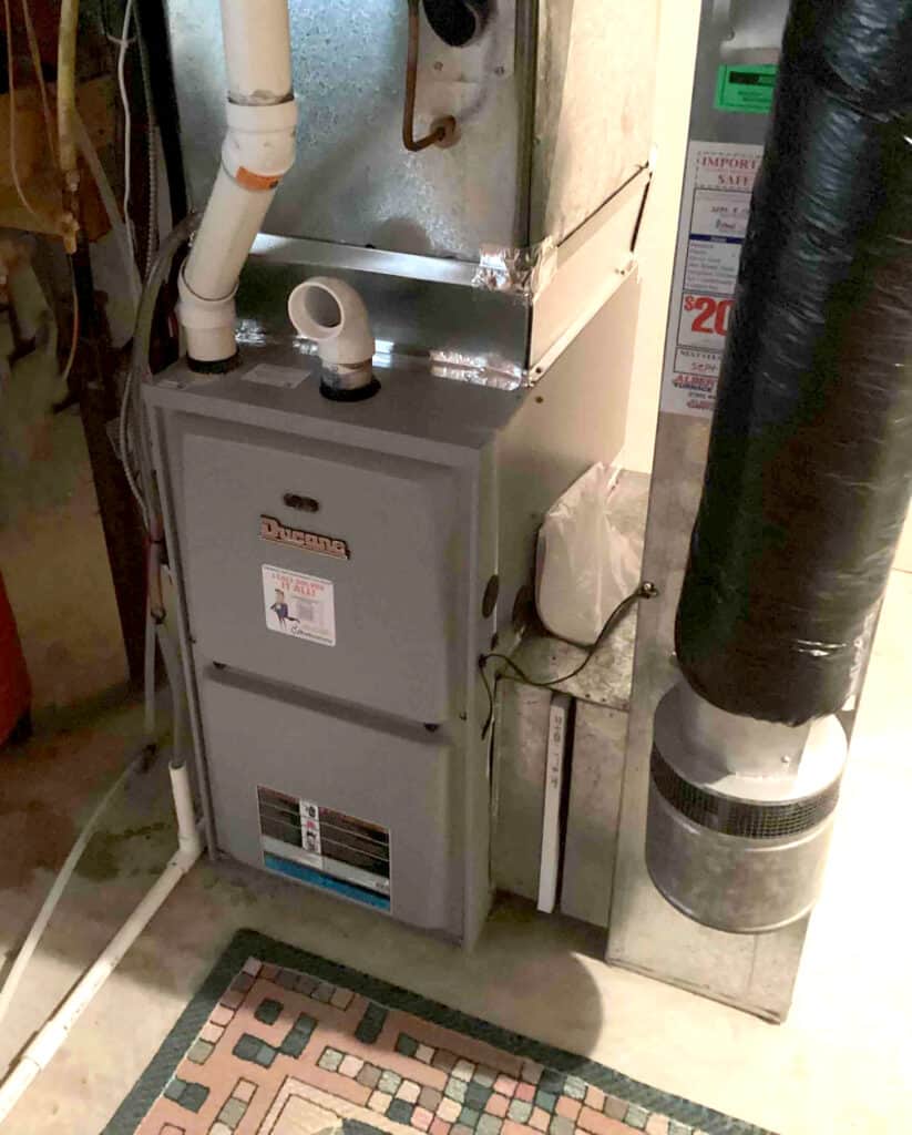 Ducane top furnace brand installed in Edmonton home by ProSolutions Inc.