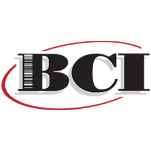 BCI company logo with a red swoosh looping around the letters.