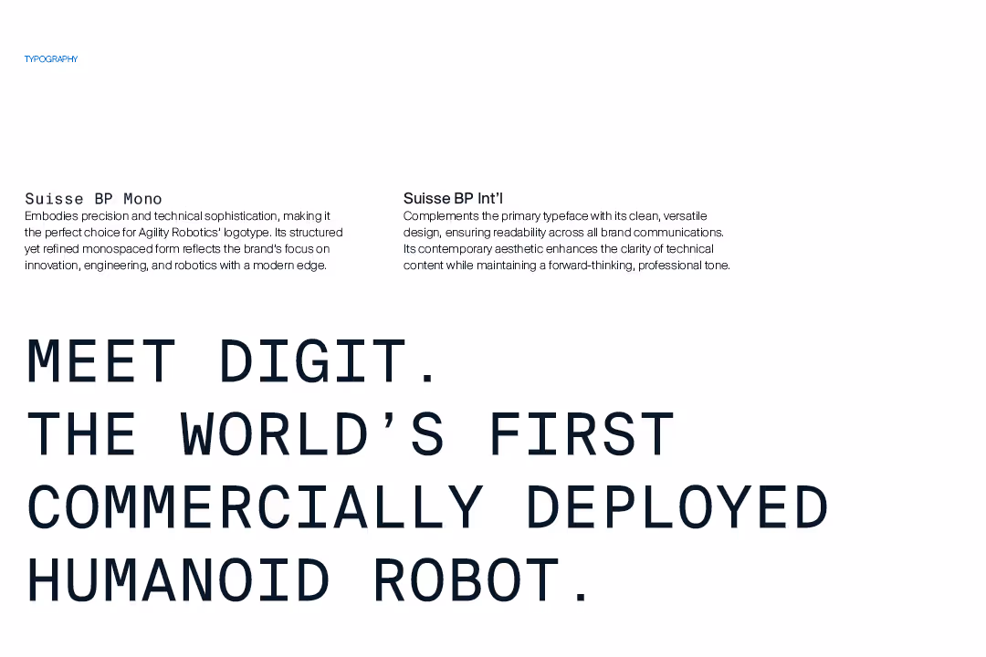 Agility Robotics brand type specimen