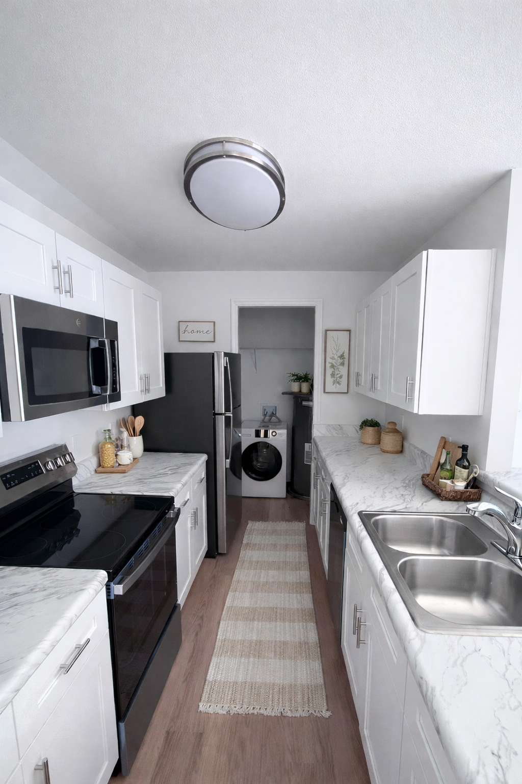 kitchen with white appliances 