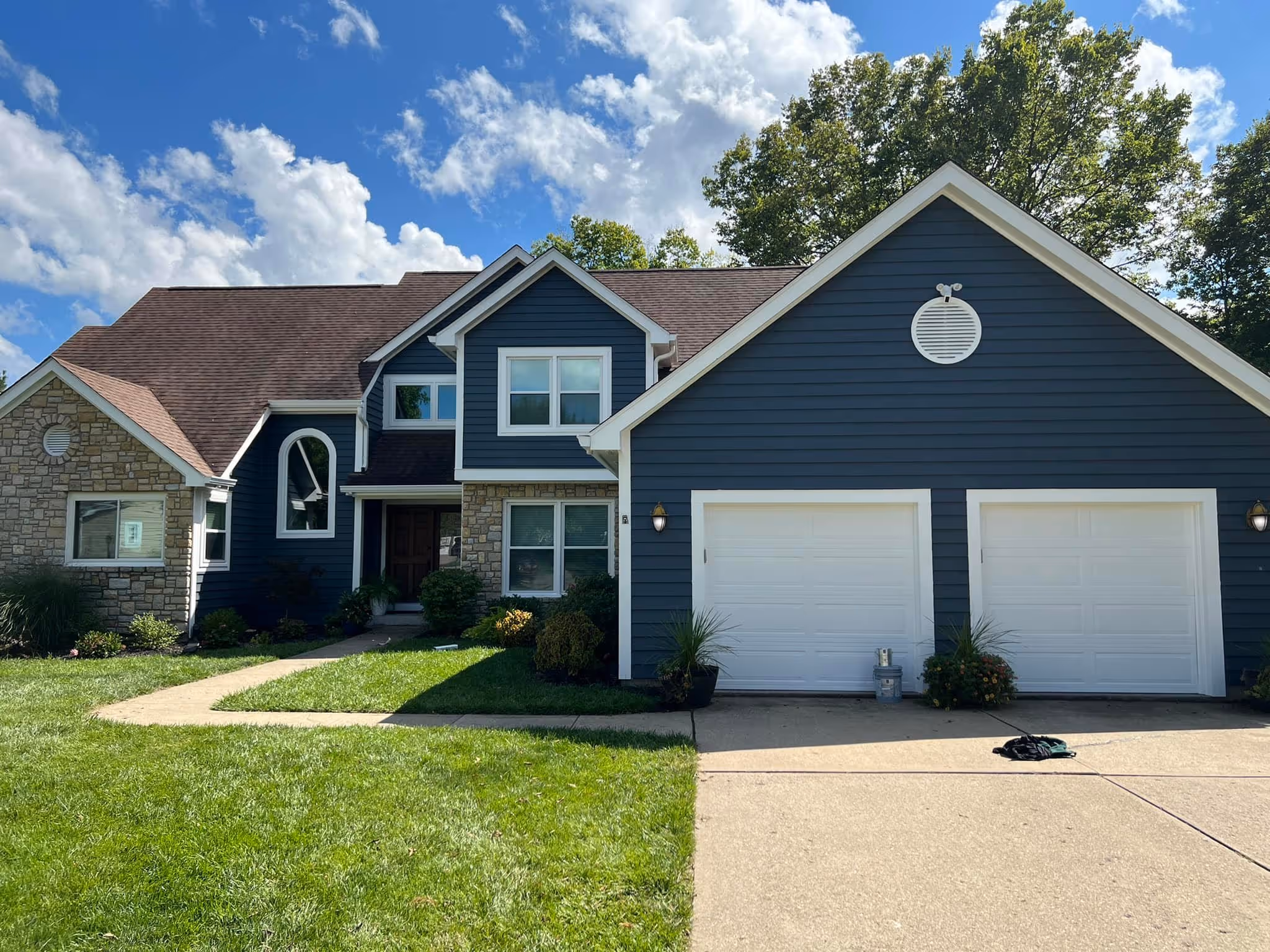 Freshly painted house exterior built to withstand Ohio weather