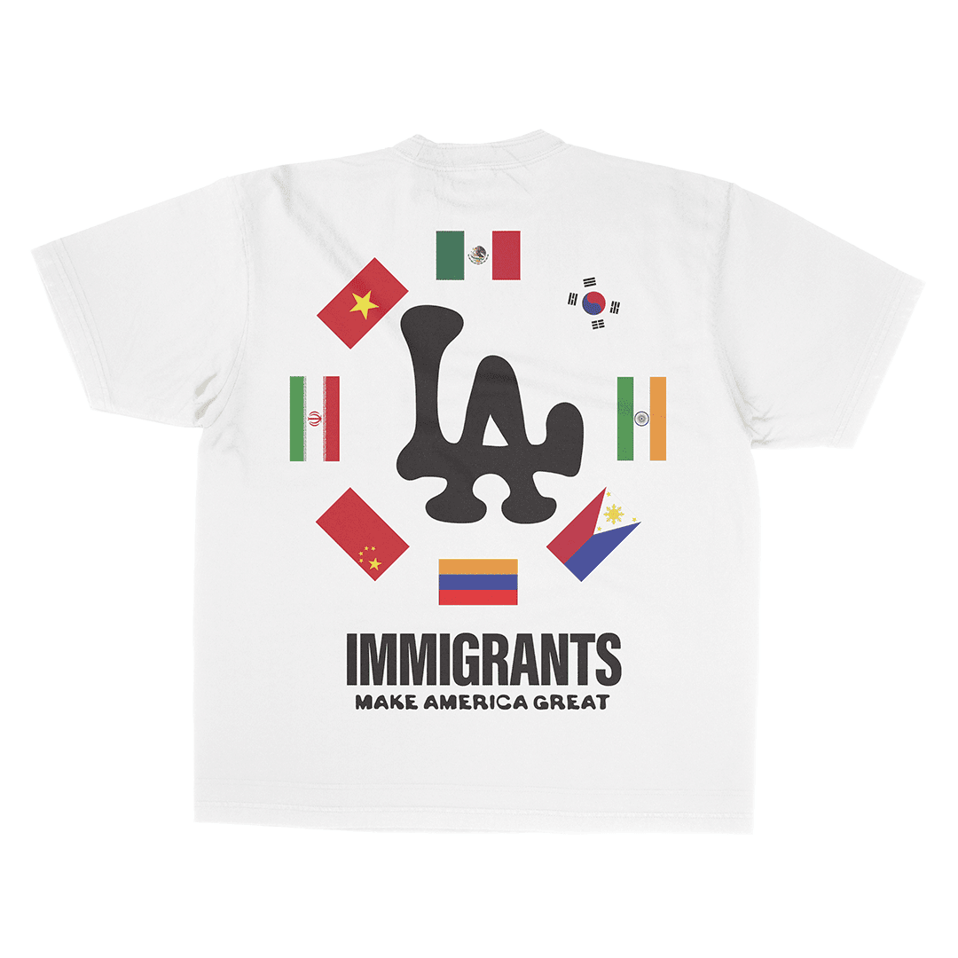 IMMIGRANTS MAKE AMERICA GREAT Tee (White)