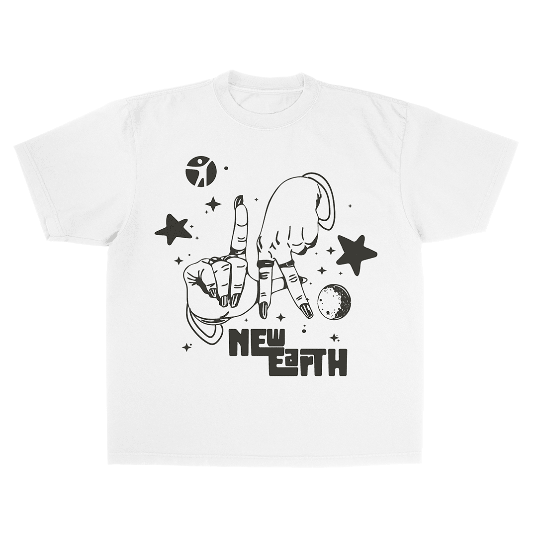 NEW EARTH Cosmic Hands Tee (White)