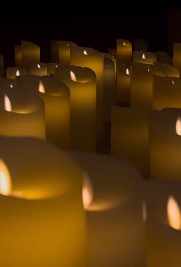 Close up shot of candles.