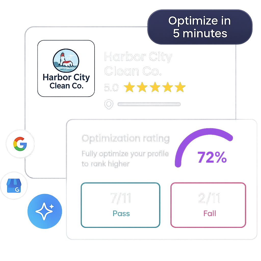 Rank Higher with an AI-Tuned GBP — app preview