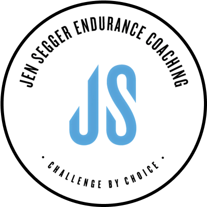 Jen Segger Endurance Coaching logo. Challenge by Choice. 