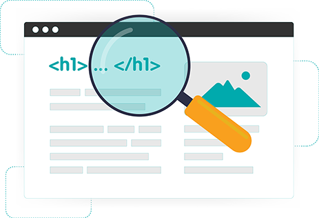 Content Mosaic Header Tag  Illustration