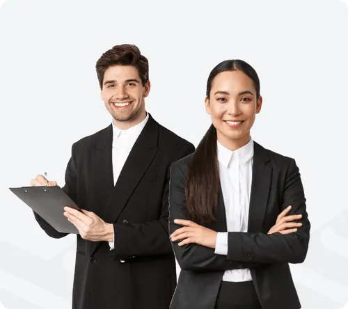 two person smile