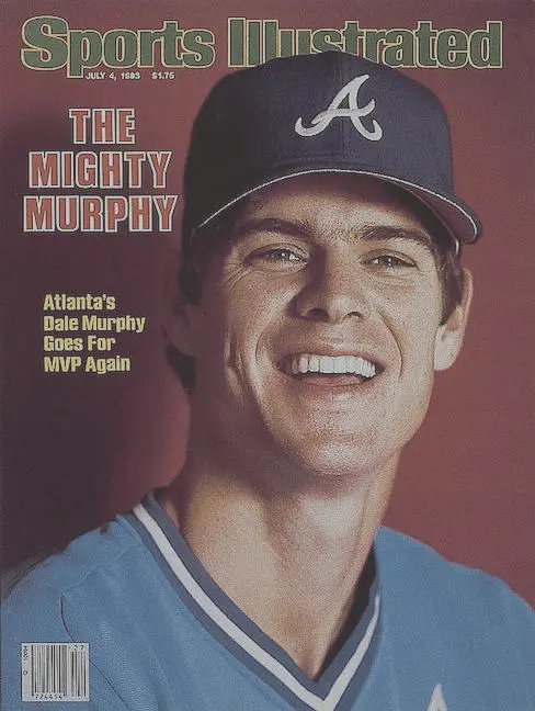 Sports Illustrated cover from July 4, 1983, featuring a smiling Dale Murphy in an Atlanta Braves cap and jersey.