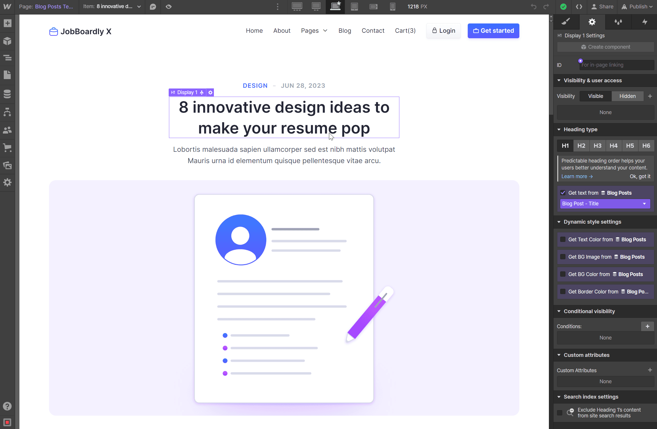 Start Here CMS Post - JobBoardly X Webflow Template
