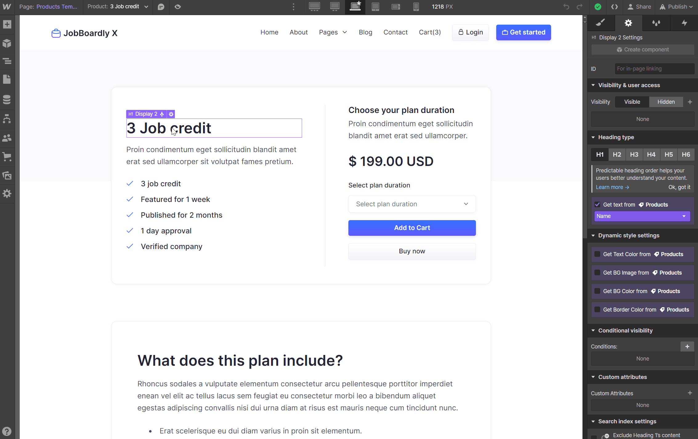 Start Here Products Page - JobBoardly X Webflow Template