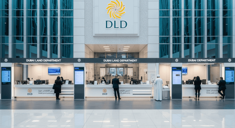 Dubai Land Department office for property ownership registration.