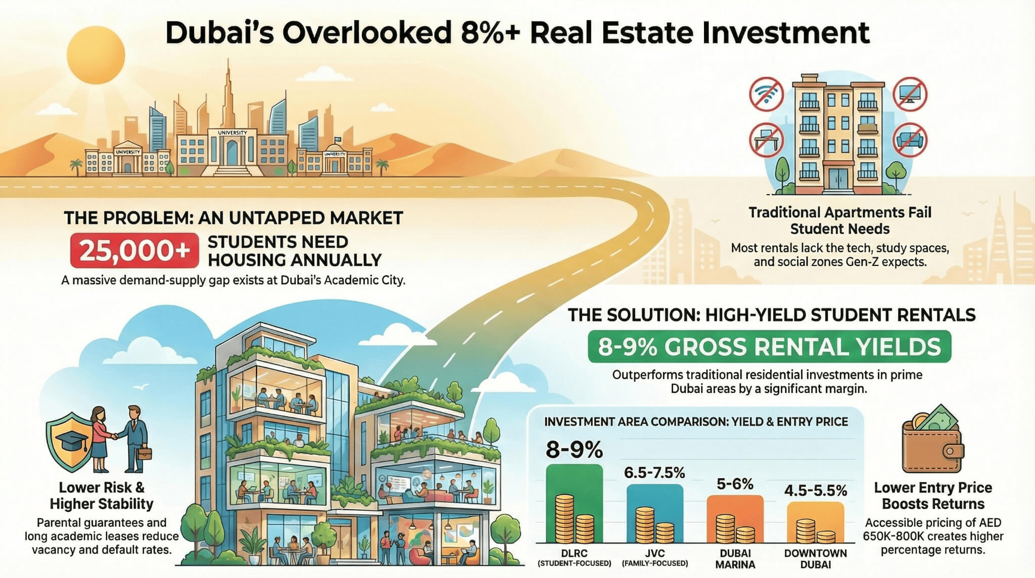 What Rental Yields Do Student Properties Generate in DLRC?