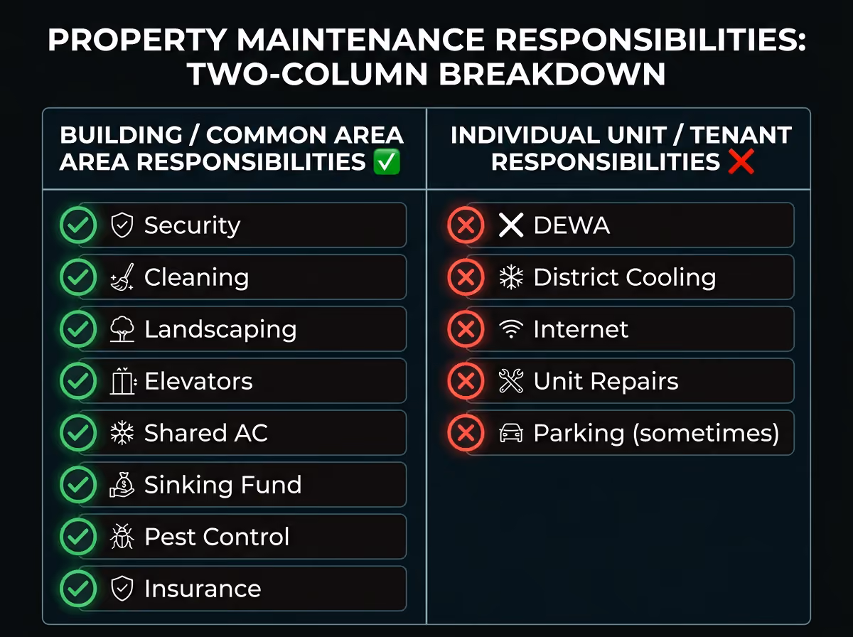 What's Included in Dubai Service Charges (And What's Not)