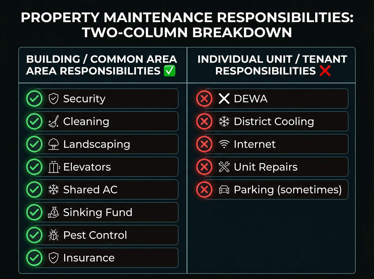 What's Included in Dubai Service Charges (And What's Not)