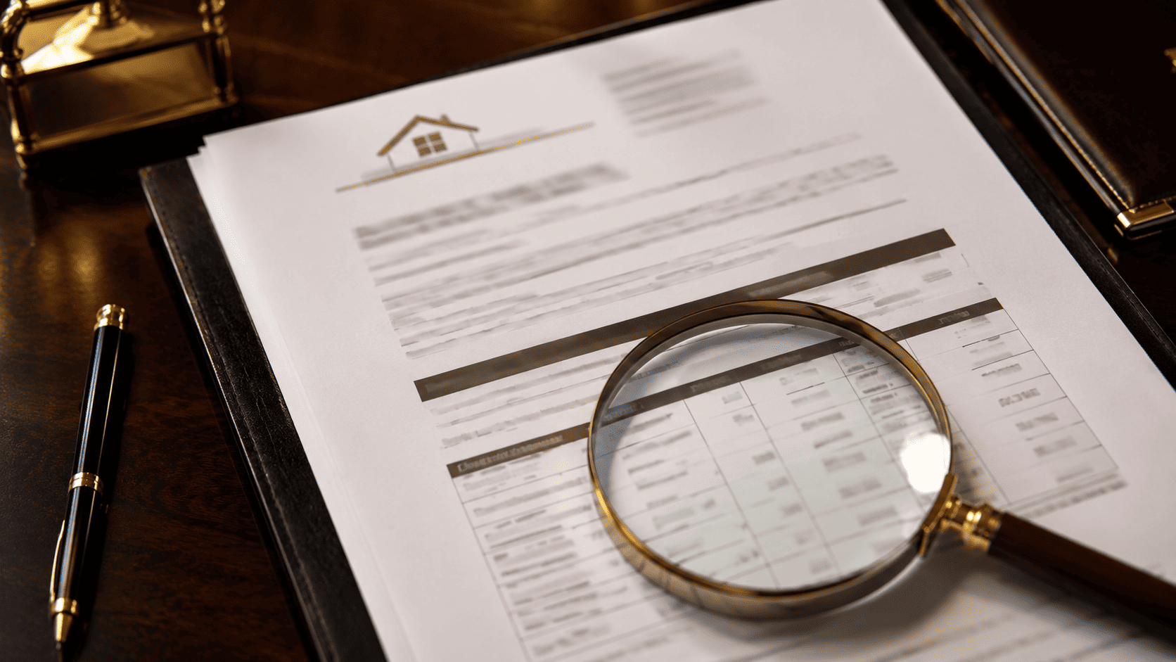 Close up of SPA document with magnifying glass highlighting payment schedule