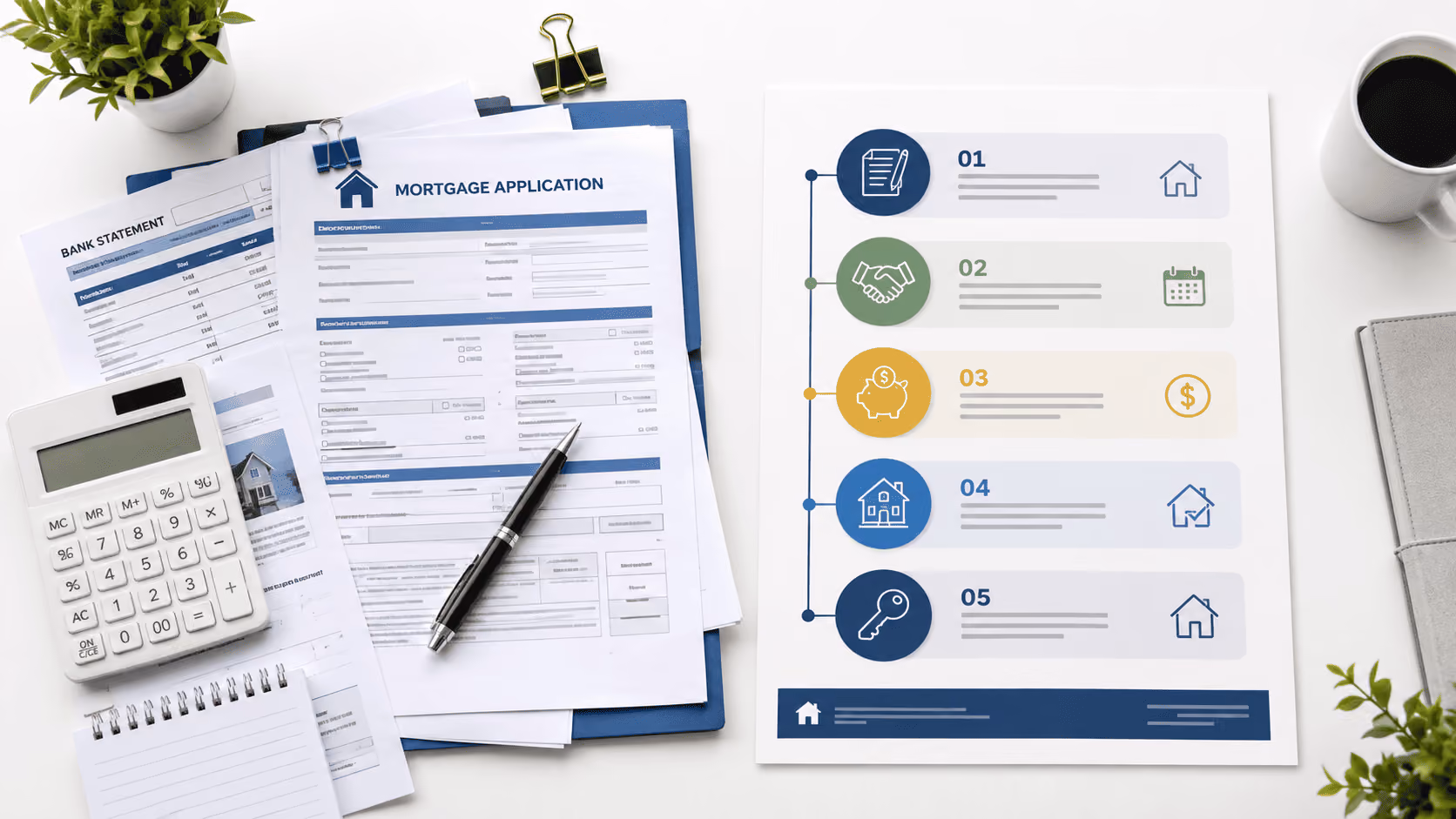 Split screen comparison, mortgage paperwork on one side, payment plan timeline on the other]